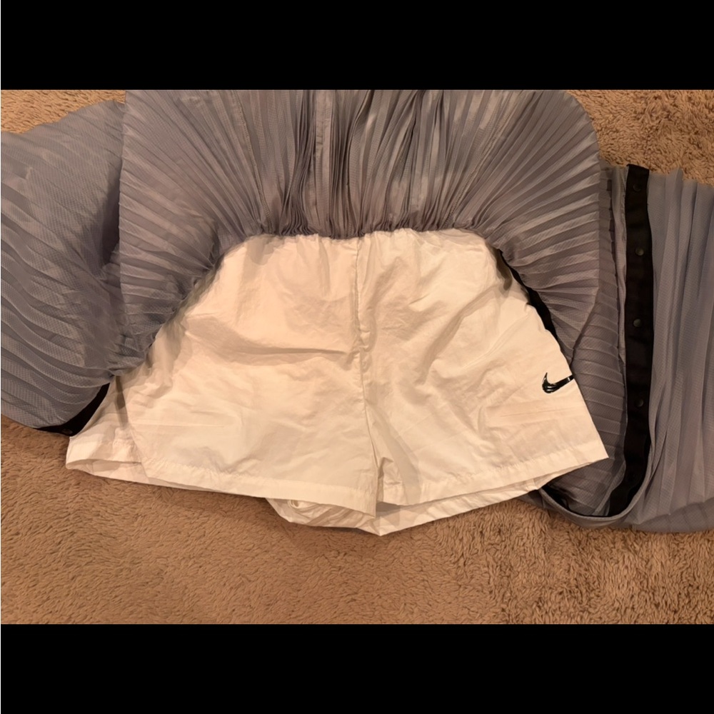 Nike x Sacai Womens Pleated Skirt CV5713-100 White Grey - Picture 6 of 6